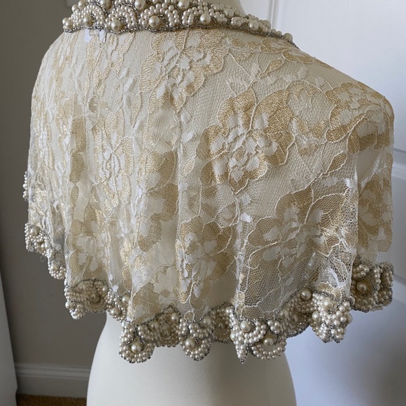 BHLDN First Light Capelet Gold S/M - Picture 4 of 11